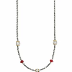 Brighton Meridian Red Short Necklace Silver-Red Online