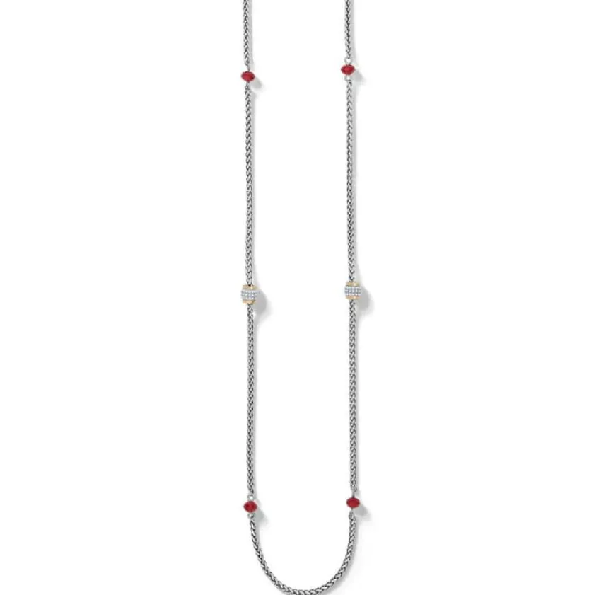 Brighton Meridian Red Two Tone Long Necklace Gold-Red Outlet