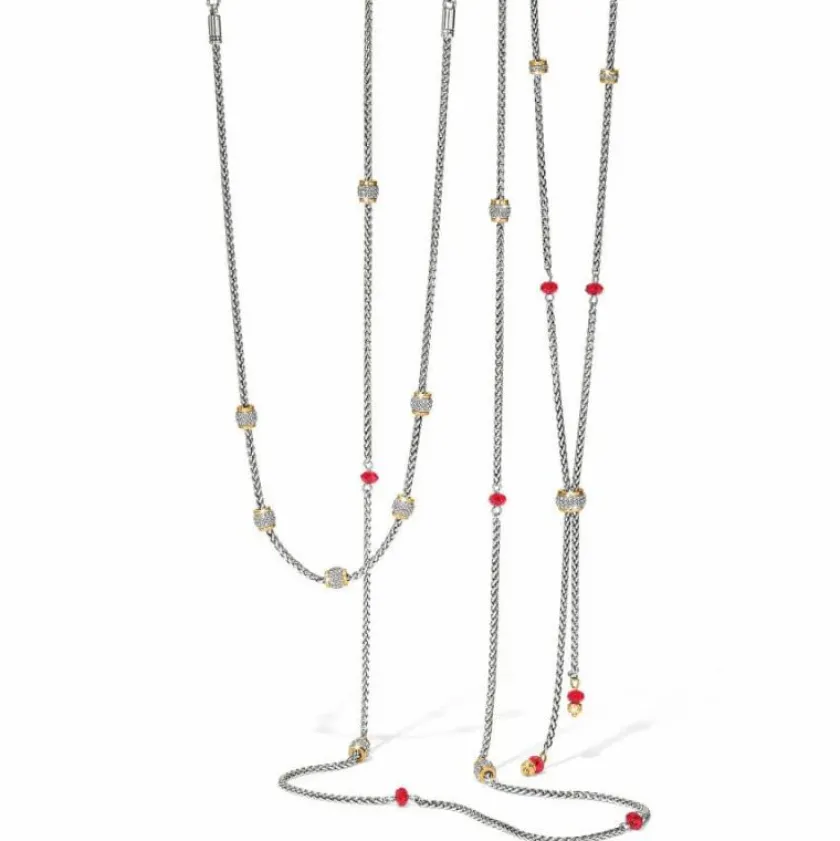 Brighton Meridian Red Two Tone Long Necklace Gold-Red Outlet