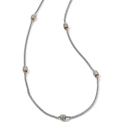 Brighton Meridian Two Tone Long Necklace Silver-Gold Clearance