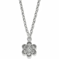 Brighton Metal Petal Pendant Necklace Silver Discount