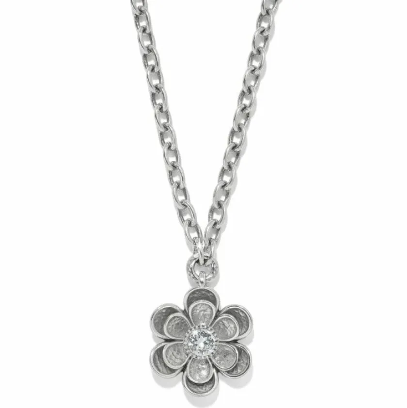 Brighton Metal Petal Pendant Necklace Silver Discount