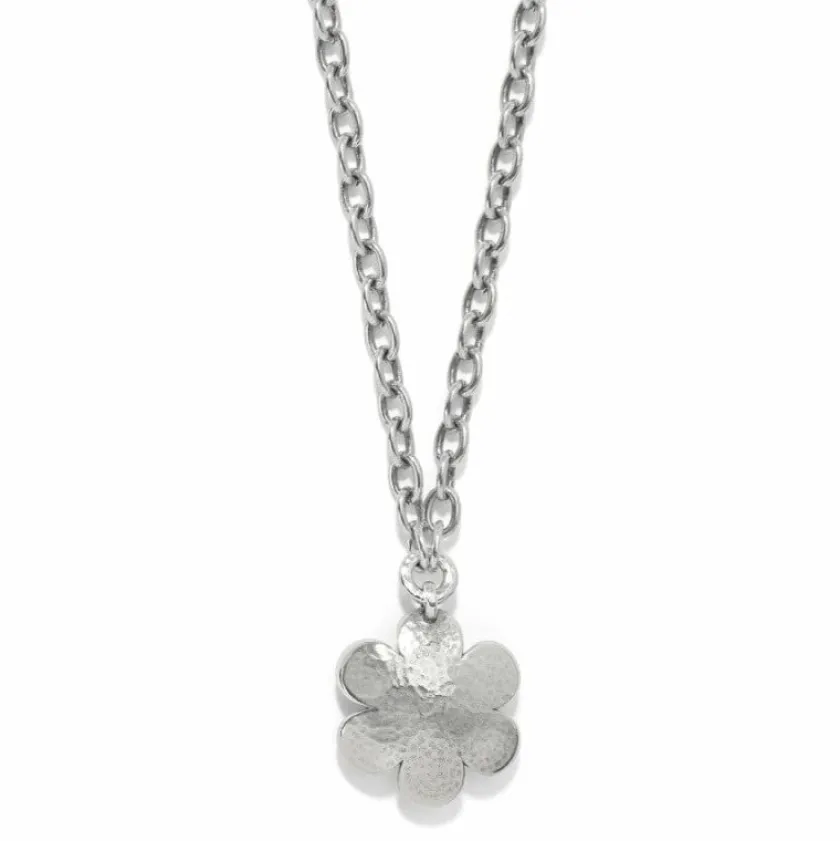 Brighton Metal Petal Pendant Necklace Silver Discount