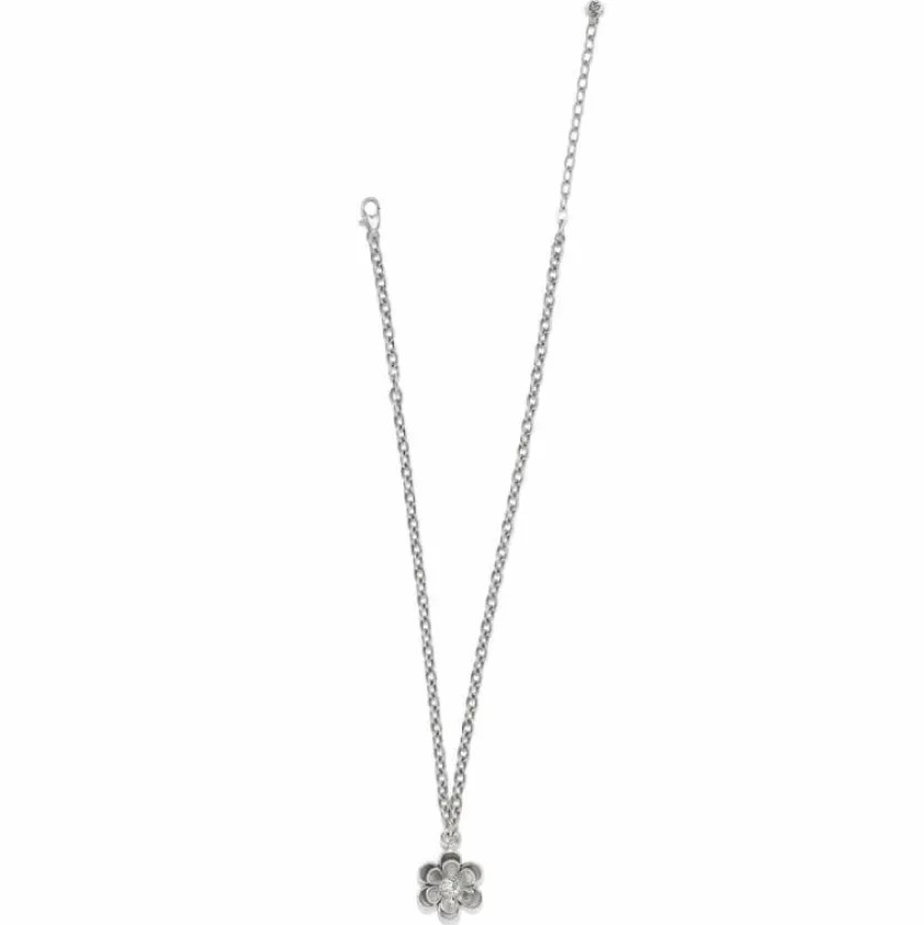 Brighton Metal Petal Pendant Necklace Silver Discount