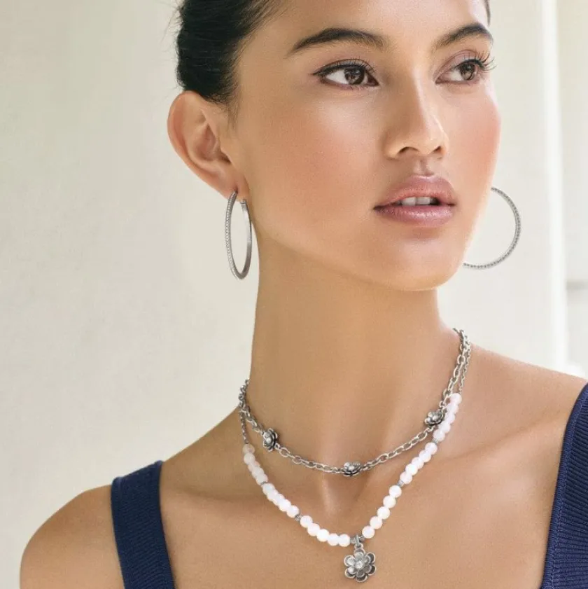 Brighton Metal Petal Short Necklace Silver Best