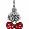 Brighton Michigan Charm Silver-Red Fashion