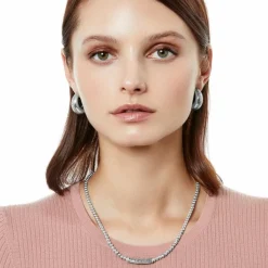 Brighton Mingle Adore Bar Collar Necklace Silver Clearance