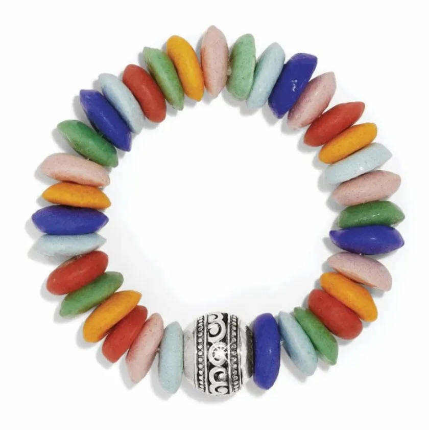 Brighton Mingle Medley Beaded Stretch Bracelet Silver-Multi Sale
