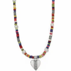 Brighton Mingle Medley Petite Beaded Necklace Silver-Multi Hot