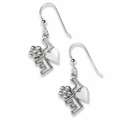 Brighton Mod Love French Wire Earrings Silver-Red Discount
