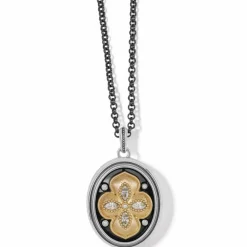 Brighton Monarch Dream Convertible Locket Necklace Black-Gold New