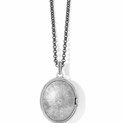 Brighton Monarch Dream Convertible Locket Necklace Black-Gold New