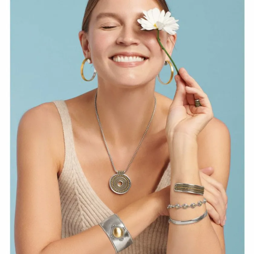 Brighton Monete Wide Cuff Bracelet Silver-Gold Best