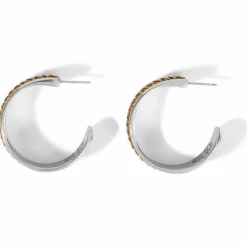 Brighton Monete Wide Hoop Earrings Silver-Gold Outlet