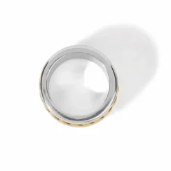 Brighton Monete Wide Ring Silver-Gold New