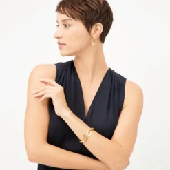 Brighton Montagne Post Hoop Earrings BrushedGold Hot