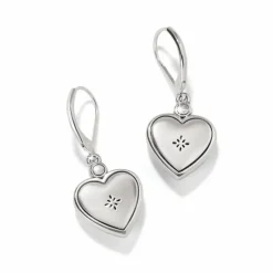 Brighton Mosaic Heart Two Tone Leverback Earrings Silver-Gold Hot