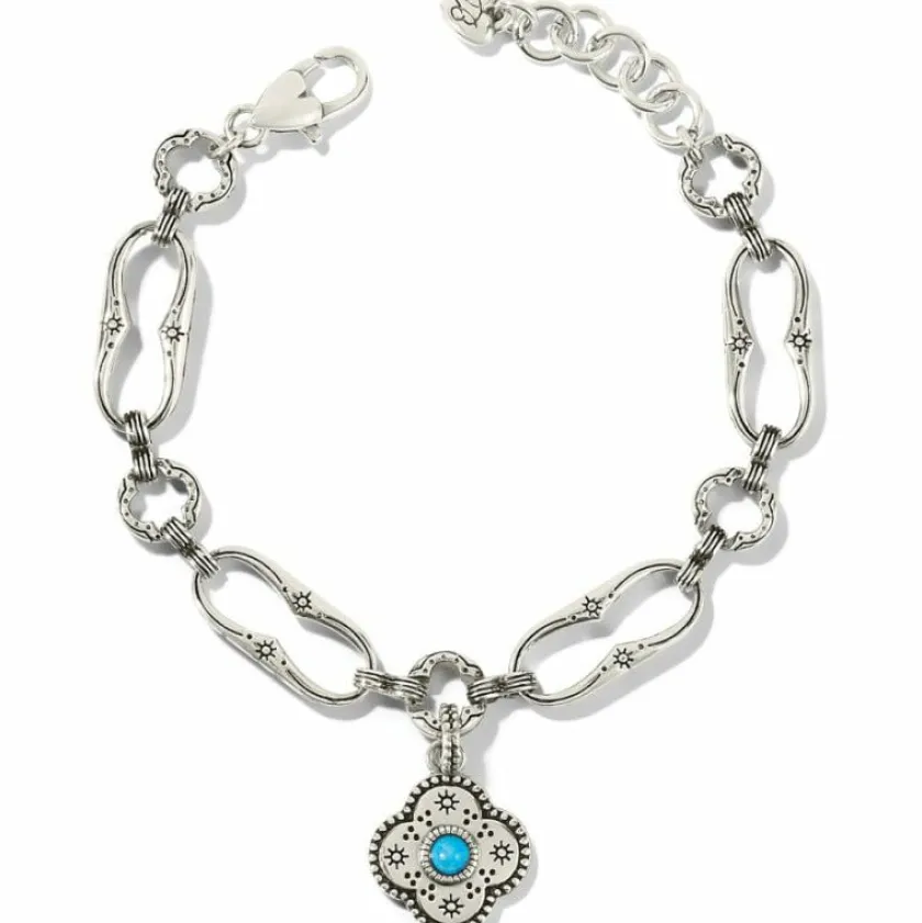 Brighton Mosaic Link Bracelet Silver-Turquoise Discount