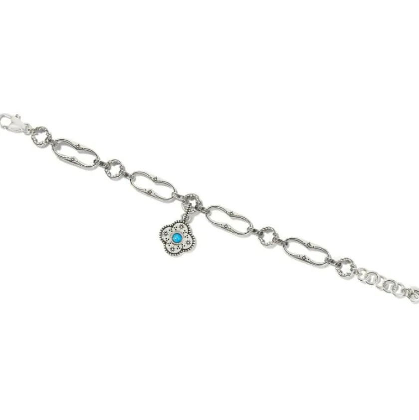 Brighton Mosaic Link Bracelet Silver-Turquoise Discount