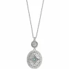 Brighton Mosaic Paseo Long Concho Necklace Silver-Blue Clearance