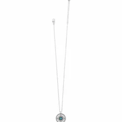 Brighton Mosaic Pendant Necklace Silver-Turquoise Hot