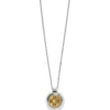 Brighton Mosaic Round Two Tone Mini Necklace Silver-Gold New