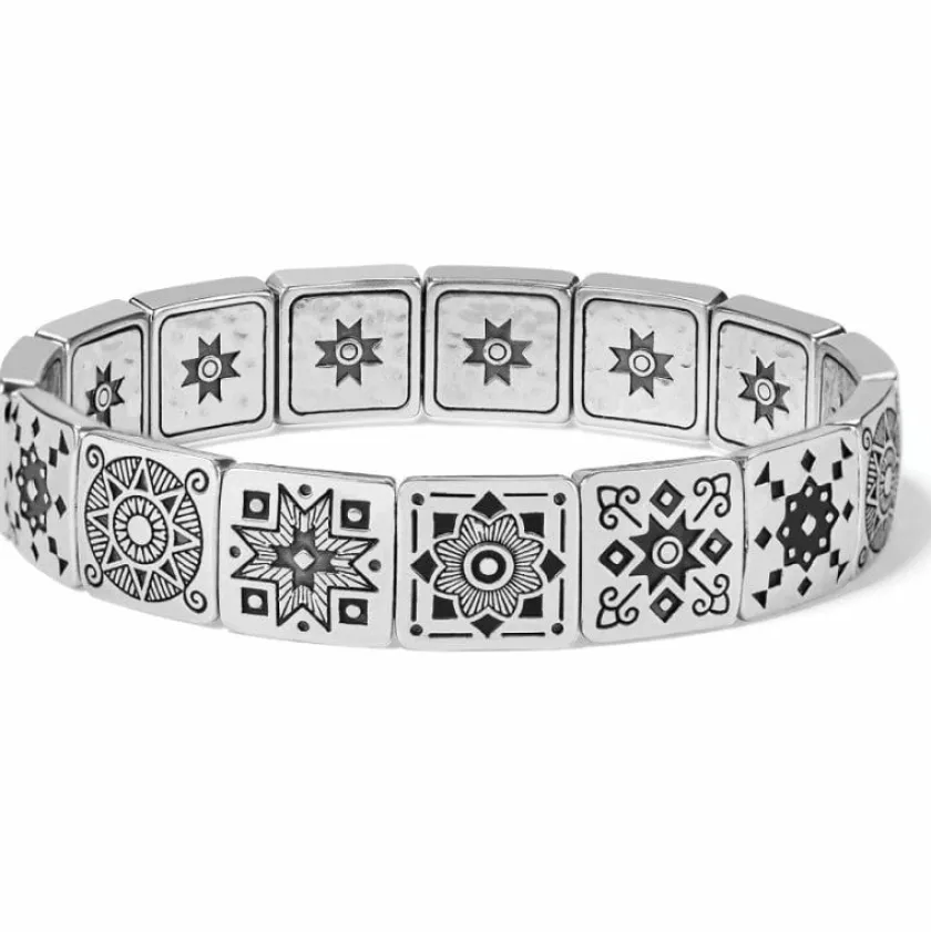 Brighton Mosaic Tile Stretch Bracelet Silver Clearance