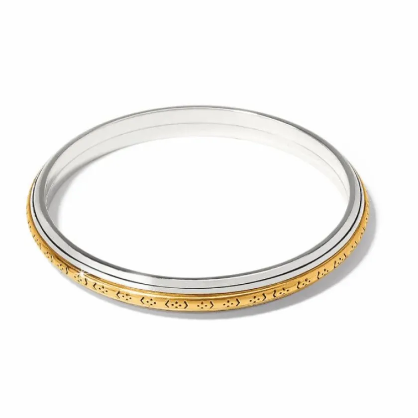 Brighton Mosaic Two Tone Bangle Silver-Gold Discount