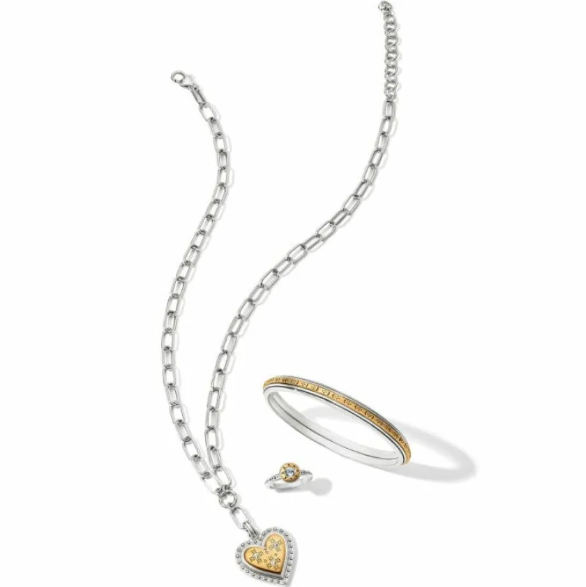 Brighton Mosaic Two Tone Bangle Silver-Gold Discount