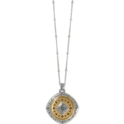 Brighton Mosaic Two Tone Pendant Necklace Silver-Gold Sale