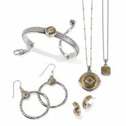 Brighton Mosaic Two Tone Pendant Necklace Silver-Gold Sale