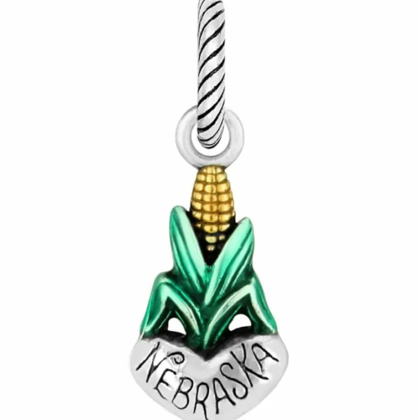 Brighton Nebraska Charm Silver-Green Clearance