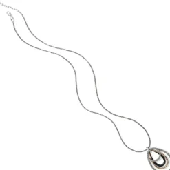 Brighton Neptune's Rings Black Convertible Pendant Necklace Silver-Gold Hot