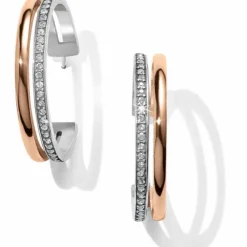 Brighton Neptune's Rings Duo Large Hoop Earrings Silver-Gold Sale