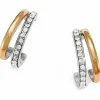 Brighton Neptune's Rings Medium Post Hoop Earrings Silver-Gold Clearance