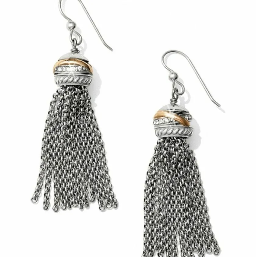 Brighton Neptune's Rings Tassel French Wire Earrings Silver-Gold Discount