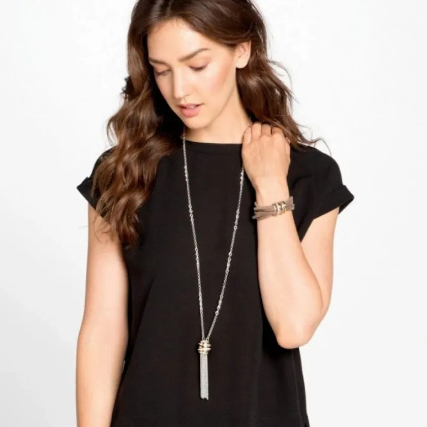 Brighton Neptune's Rings Tassel Necklace Silver-Gold Online