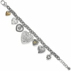 Brighton One Heart Endless Charm Bracelet Silver-Gold Online