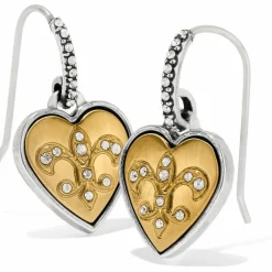 Brighton One Heart French Wire Earrings Silver-Gold Sale