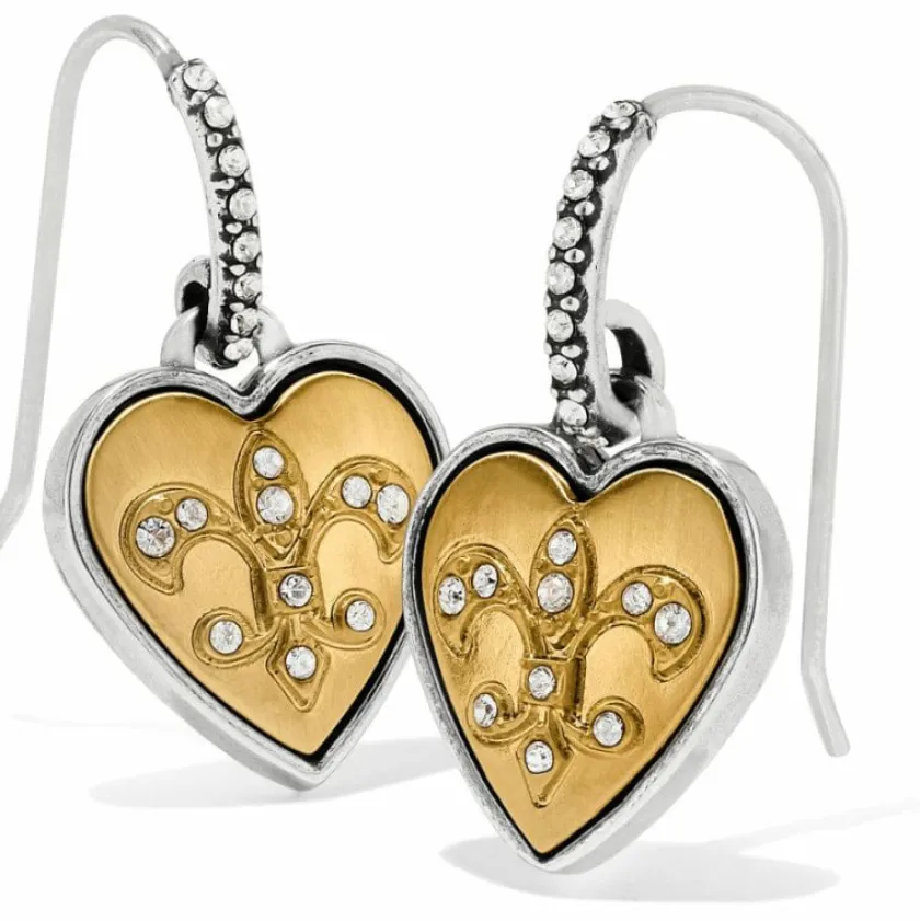 Brighton One Heart French Wire Earrings Silver-Gold Sale