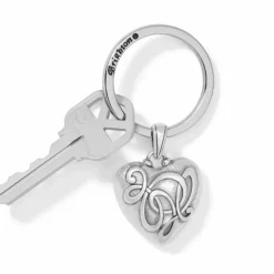 Brighton One Heart Key Fob Silver Hot