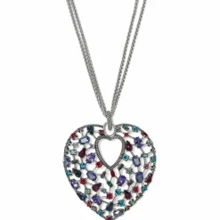 Brighton One Love Convertible Heart Necklace Silver-Jewel Discount