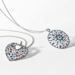 Brighton One Love Convertible Heart Necklace Silver-Jewel Discount