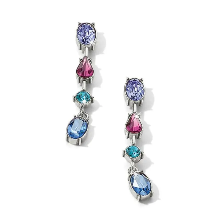 Brighton One Love Jewel Slim Post Drop Earrings Silver-Multi Online