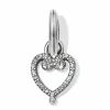 Brighton Open Heart Charm Silver Clearance