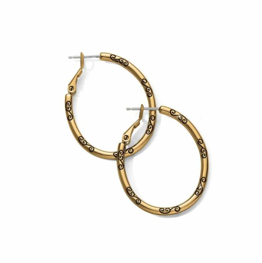 Brighton Oval Hoop Charm Earrings Discount
