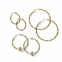 Brighton Oval Hoop Charm Earrings Discount