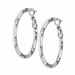 Brighton Oval Hoop Charm Earrings Discount