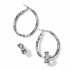 Brighton Oval Hoop Charm Earrings Discount