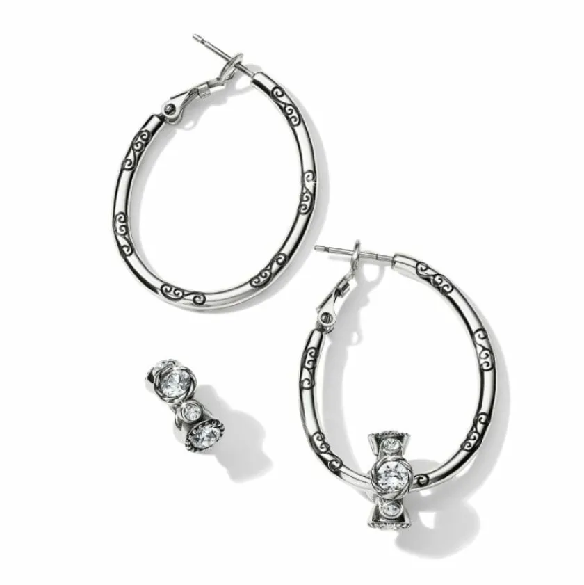 Brighton Oval Hoop Charm Earrings Discount